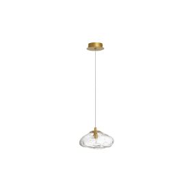 Nova Luce King - hanglamp - Ø 20 x 200 cm - goud en transparant