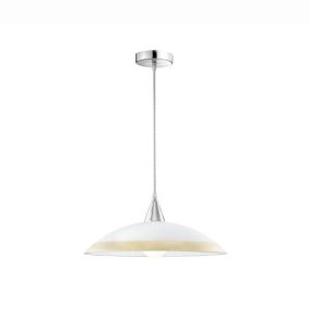 Nova Luce Verona - hanglamp - Ø 40 x 100 cm - wit en goud