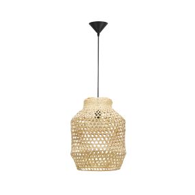 Nova Luce Mia - hanglamp - Ø 35 x 215 cm - lichtbruin