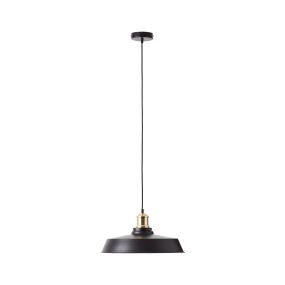 Brilliant Sutherland - hanglamp - Ø 40 x 104 cm - mat zwart