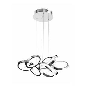 Nova Luce Creazione - hanglamp - 78 x 50 x 160 cm - 29W LED incl. - chroom