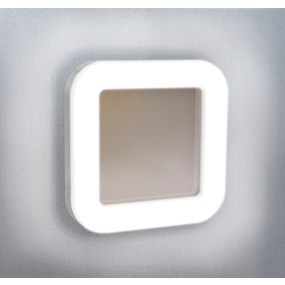 Century Italia Omnia - wand- en plafondlamp - 31,5 x 31,5 x 5 cm - 24W LED incl. - IP65 - wit met goud