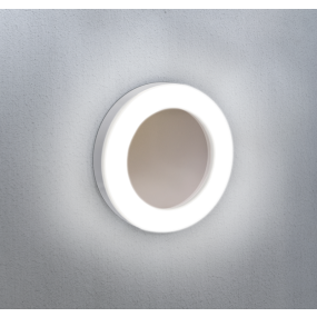 Century Italia Omnia - wand- en plafondlamp - Ø 19 x 4,1 cm - 6W LED incl. - IP65 - wit met goud