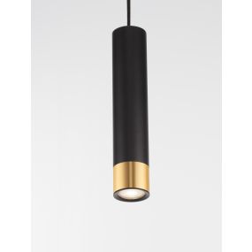 Nova Luce Picto - hanglamp - Ø 6 x 230 cm - zwart en goud