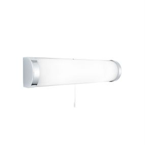 Searchlight Poplar - wandverlichting met trekschakelaar - 40 x 7,3 x 9 cm - IP44 - wit