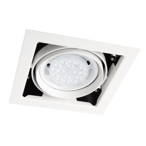 Maxlight Matrix I - inbouwspot 1L - 185 x 185 mm, 150 x 150 mm inbouwmaat - wit