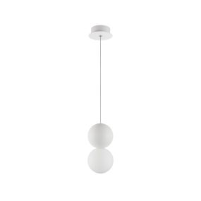 Nova Luce Zero - hanglamp - Ø 10 x 120 cm - wit