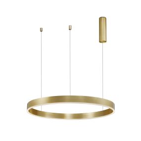 Nova Luce Motif - hanglamp - Ø 80 x 120 cm - 48W dimbare LED incl. - messing goud