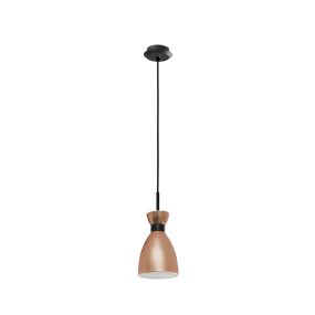 Faro Retro - hanglamp - Ø 11,5 x 18,5 cm - mat koper