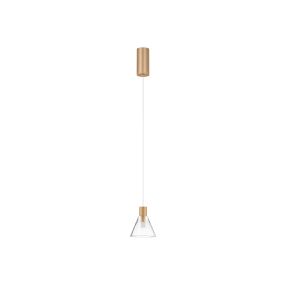 Nova Luce Glass Doc - hanglamp - Ø 12 x 120 cm - 5W LED incl. - goud