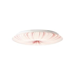 Brilliant Jacobo - plafond/wandverlichting - Ø 41 x 7,2 cm - 24W LED incl. - wit en rood