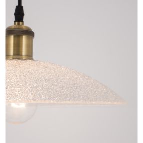 Nova Luce Sangro - hanglamp - Ø 30 x 120 cm - wit, goud en zwart