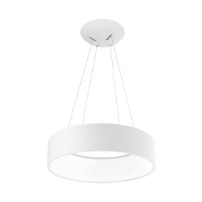 Nova Luce Rando - hanglamp - Ø 45 x 120 cm - 32W dimbare LED incl. - wit (laatste stuks!)