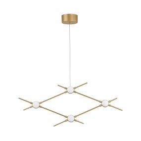 Nova Luce Atomo - hanglamp - 70 x 6 x 120 cm - 4 x 2,4W LED incl. - goud