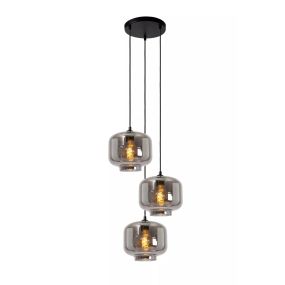 Lucide Medine - hanglamp - Ø 46 x 159,7 cm - gerookt