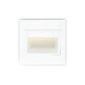 ONE Light Indoor Square Wall Recessed - inbouw wandverlichting - 9,4 x 3,5 x 9,4 cm - 1,5W LED incl. - wit