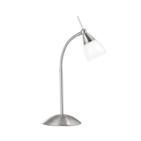 Searchlight Touch - tafellamp - 37 cm - 3 stappen dimbaar - satijn zilver