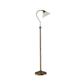 Searchlight Adjustable Floor - staanlamp - 140 cm - antiek messing