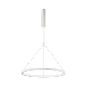 Nova Luce Empatia - hanglamp - Ø 60 x 120 cm - 35W dimbare LED incl. - zandwit