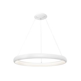 Nova Luce Albi - hanglamp - Ø 81 x 120 cm - 80W LED incl. - wit