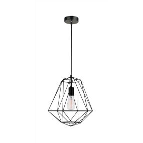 Nova Luce Pietra - hanglamp - Ø 35 x 120 cm - zwart