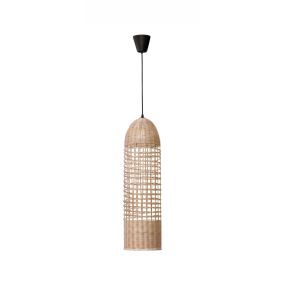 Nova Luce Mia - hanglamp - Ø 20 x 250 cm - bruin en zwart