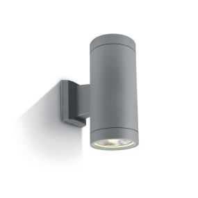 ONE Light PAR30 Outdoor Cylinders - buiten wandverlichting - 10,8 x 25,5 cm - IP54 - grijs (laatste stuks!)