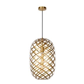 Lucide Wolfram - hanglamp - Ø 32 x 180 cm - mat goud