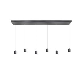 ETH Origin - hanglamp zonder glas - 130 x 25 x 200 cm - zwart