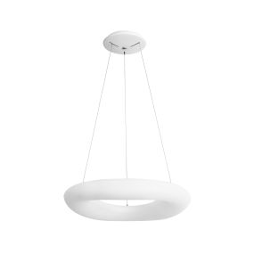 Nova Luce Cia - hanglamp - Ø 60 x 120 cm - 50W dimbare LED incl. - wit