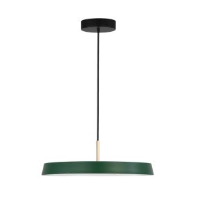 Nova Luce Vetro - hanglamp - Ø 50 x 120 cm - 41W LED incl. - mat groen