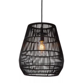 Lucide Nerida - hanglamp - Ø 35 x 389 cm - IP44 - zwart