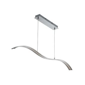 Searchlight LED Bar Lights - hanglamp - 100 x 8 x 120 cm - 10W LED incl. - satijn zilver