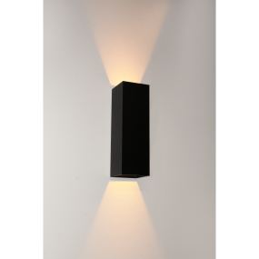 Artdelight Vegas - buiten wandverlichting - 8 x 8 x 25 cm - 2 x 4W dimbare LED incl. - IP65 - zwart