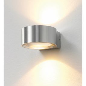 Artdelight Hudson - buiten wandverlichting - 10,5 x 11,8 x 6,5 cm - 2 x 4W dimbare LED incl. - IP54 - aluminium