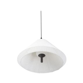 Faro Saigon - hanglamp kegel dop - Ø 67 x 38 cm - IP65 - mat wit