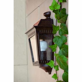 Faro Argot - wandverlichting - 23,4 x 13 x 38,2cm - IP44 - roestbruin