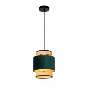 Lucide Javor - hanglamp - Ø 23 x 159 cm - Groen