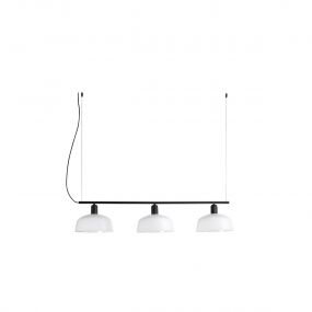 Faro Tatawin - hanglamp 3L - 16,6 x 100 x 210 cm - zwart/melkglas