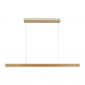 Nordlux Ilgas - hanglamp - 115 x 200 x 4,4 cm - 47W dimbare LED incl. - hout